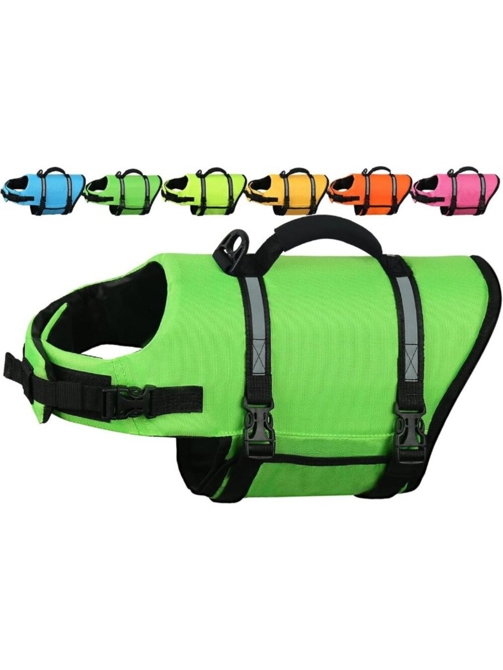 Dog Swim Vest - Rip Stop Life Jacket for Safety & Comfort in Water Activities